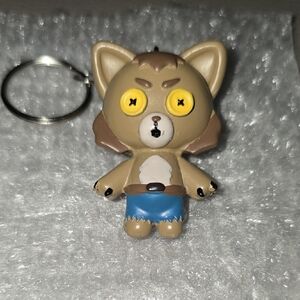 Button Cartoon Animal Keychain